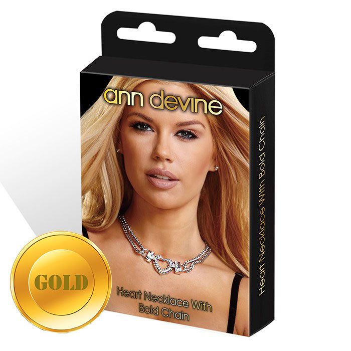 Галстук из кристаллов Ann Devine Sexy, золотистый DIA-4-GLD - Ann Devine - Чокеры, ошейники - Купить