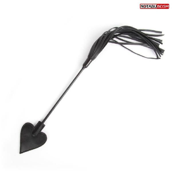 Черный двусторонний стек с наконечником-сердечком - 53 см. от Bior toys