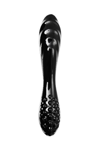 Черный двусторонний фаллоимитатор Dazzling Crystal 1 - 18,5 см. от Satisfyer