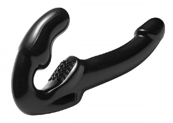 Чёрный безремневой страпон Revolver от XR Brands