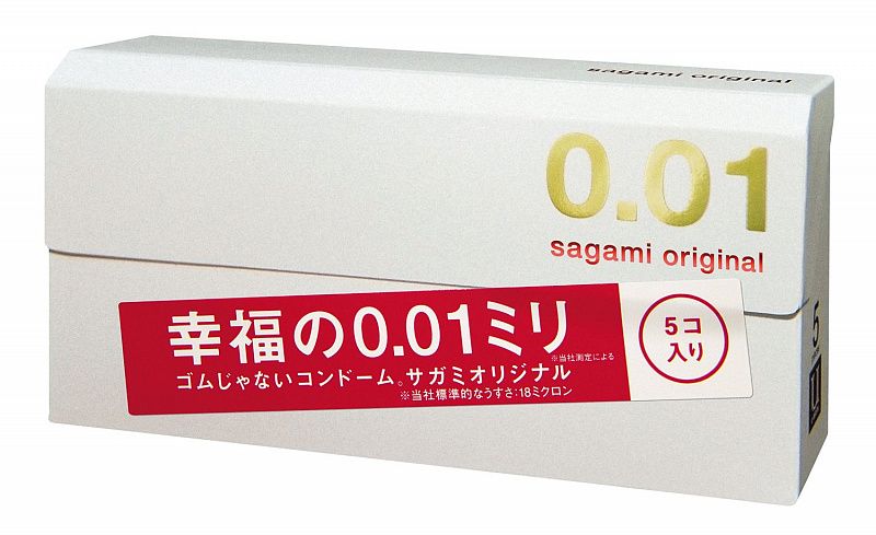 Супер тонкие презервативы Sagami Original 0.01 - 5 шт. от Sagami