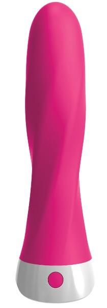 Розовый вибромассажер со сменной присоской Wall Banger Deluxe - 19 см. от Pipedream