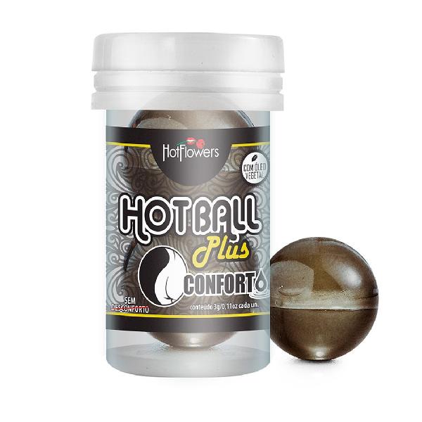 Анальный лубрикант на масляной основе Hot Ball Plus Conforto (2 шарика по 3 гр.) от HotFlowers