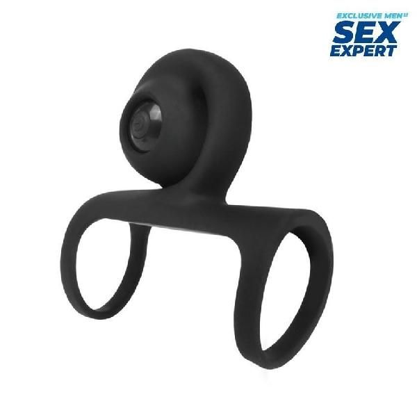 Черная вибронасадка на пенис Sex Expert от Bior toys