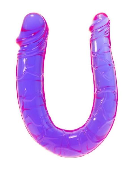 Фиолетовый U-образный фаллоимитатор Mini Double Dong - 30 см. от Me You Us