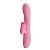 Розовый вибратор-кролик Chris с клиторальной щеточкой - 20,5 см. от Baile
