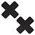 Черные пэстисы-кресты 2 Nipple Pasties от California Exotic Novelties