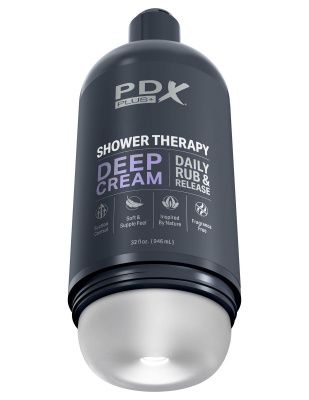 Мастурбатор в бутылке Shower Therapy Deep Cream от Pipedream