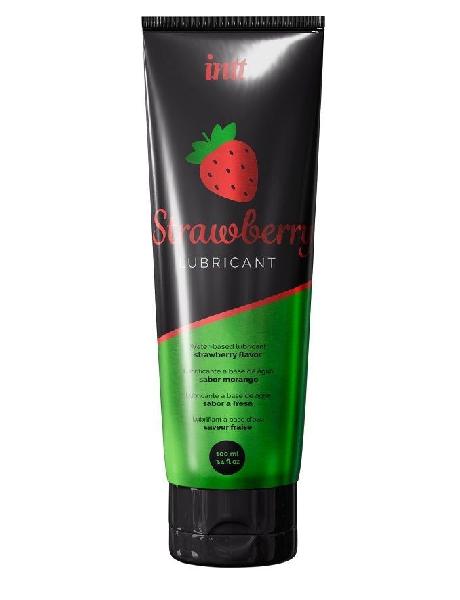 Смазка на водной основе с ароматом клубники Strawberry Lubricant - 100 мл. от INTT
