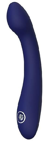 Синий изогнутый вибромассажер HYBRIS - 21 см. от Dream Toys