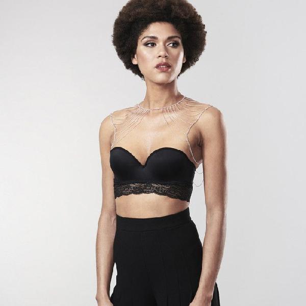 Серебристое украшение на плечи Magnifique Metallic Chain Shoulders   Back Jewelry от Bijoux Indiscrets