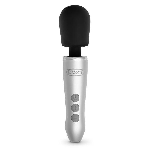Серебристо-черный вибратор Doxy Go - 16,2 см. от Doxy