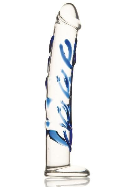 Эксклюзивный фаллос из стекла  ручной работы - 18 см. от Sexus Glass