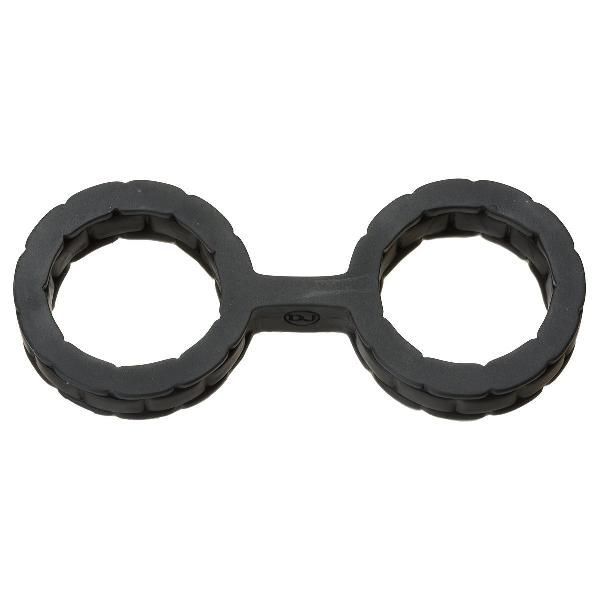 Черные силиконовые наручники Style Bondage Silicone Cuffs Small от Doc Johnson