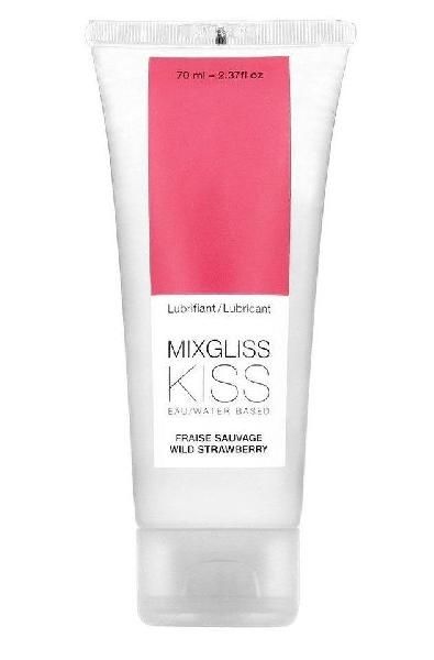 Смазка на водной основе Mixgliss Kiss с ароматом земляники - 70 мл. от Strap-on-me