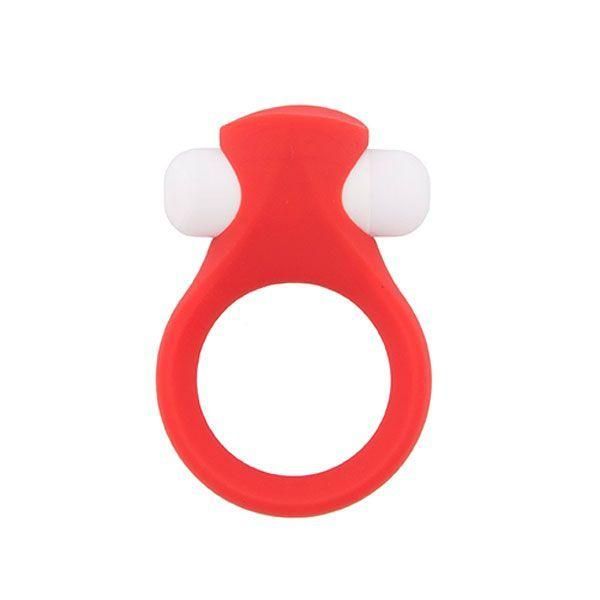 Красное эрекционное кольцо LIT-UP SILICONE STIMU RING 2 от Dream Toys