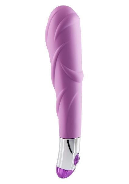 Фиолетовый ребристый вибратор Lovely Vibes Laced - 18,5 см. от Mae B