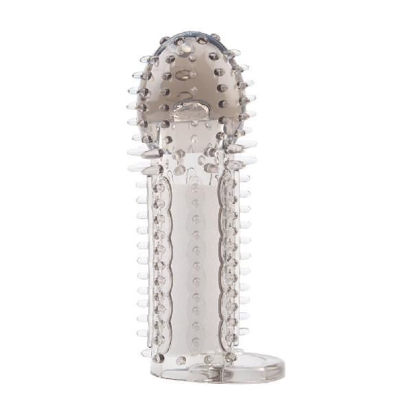 Насадка-удлинитель с кольцом для мошонки Nubby Sleeve - 12 см. от Chisa