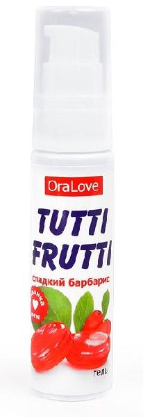 Гель-смазка Tutti-frutti со вкусом барбариса - 30 гр. от Биоритм