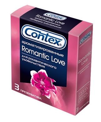 Презервативы с ароматом CONTEX Romantic - 3 шт. от Contex