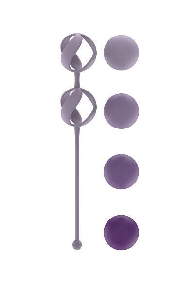 Набор из 4 фиолетовых вагинальных шариков Valkyrie от Lola toys