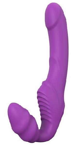 Фиолетовый безремневой вибрострапон DOUBLE DIPPER от Dream Toys