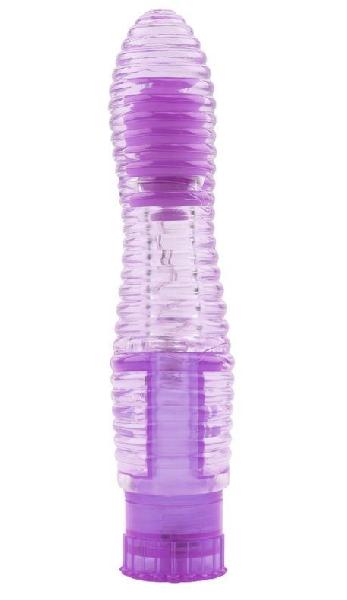 Фиолетовый вибратор с рёбрышками Lines Exciter - 16,2 см. от Chisa