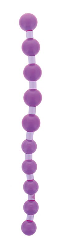 Фиолетовая анальная цепочка JUMBO JELLY THAI BEADS CARDED LAVENDER - 31,8 см. от NMC
