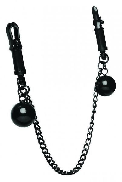 Зажимы для сосков с утяжелителями и цепочкой Clamps with Ball Weights and Chain от XR Brands