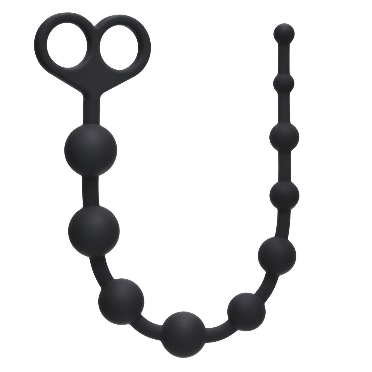 Чёрная анальная цепочка Orgasm Beads - 33,5 см. от Lola toys