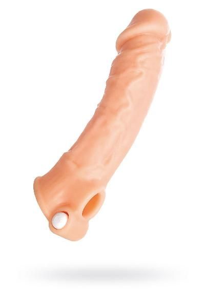 Удлиняющая насадка на пенис с вибрацией - 18,5 см. от ToyFa