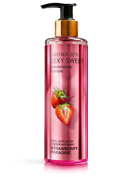 Гель для душа с феромонами и ароматом клубники Strawberry Paradise - 200 мл. от Биоритм