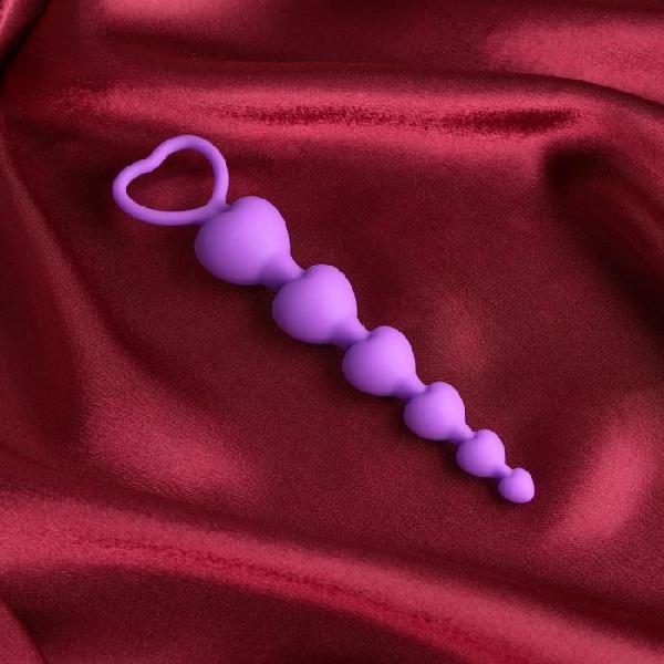 Фиолетовые анальные бусы - 19 см. от Сима-Ленд