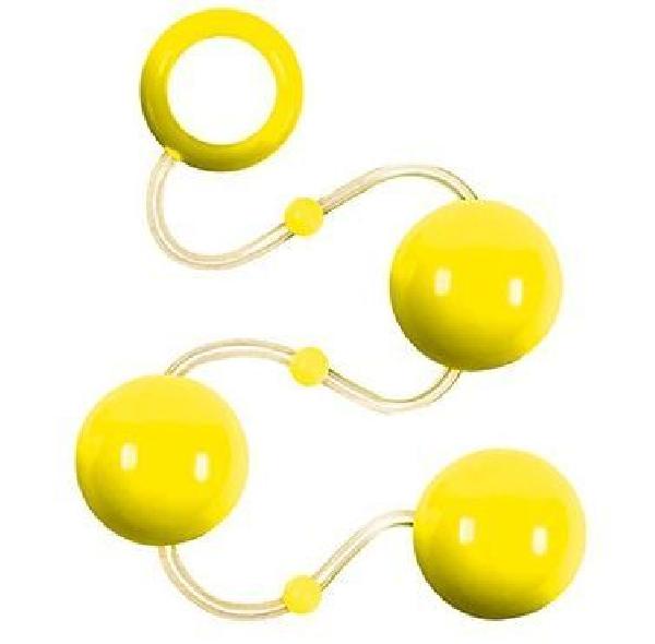 Желтые анальные шарики Renegade Pleasure Balls от NS Novelties