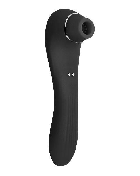 Черный стимулятор Smoooch Clitoral Suction   Vibration - 18,6 см. от Adrien Lastic