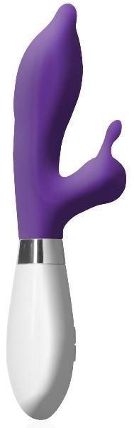 Фиолетовый вибратор-кролик Adonis - 21,5 см. от Shots Media BV