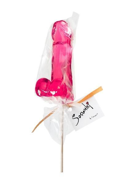 Розовый леденец  Пенис Bubble Gum  со вкусом бабл-гам от Impirante