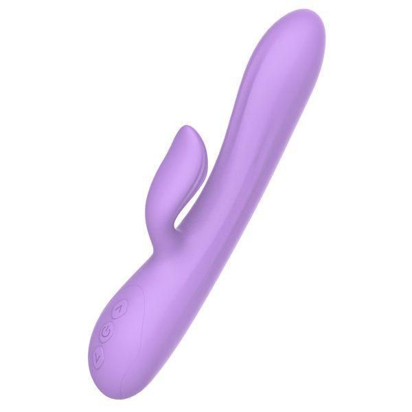 Фиолетовый вибратор-кролик Purple Rain - 23 см. от Dream Toys