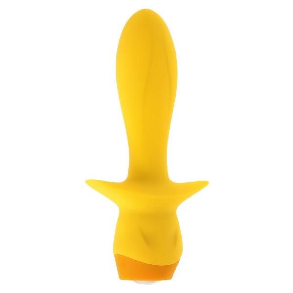 Желтая анальная вибропробка Mellow Yellow - 13,5 см. от Selopa