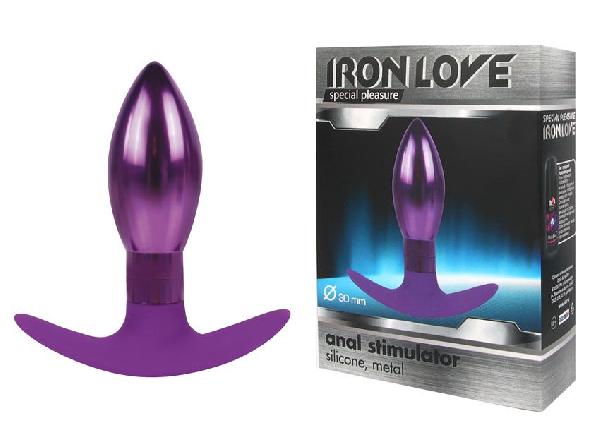Каплевидная анальная втулка фиолетового цвета - 9,6 см. от Bior toys