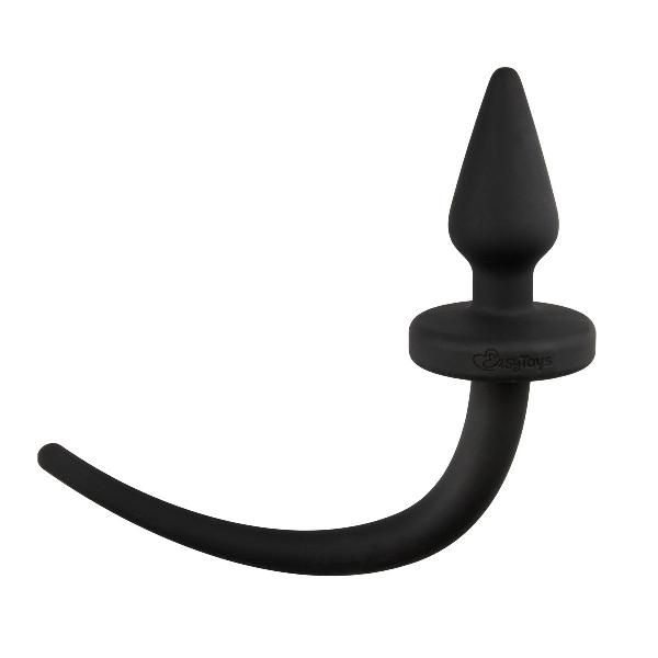 Черная пробка с хвостом собаки Dog Tail Plug S от EDC
