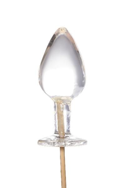 Прозрачный леденец в форме малой анальной пробки со вкусом пина колада от Sosuчki