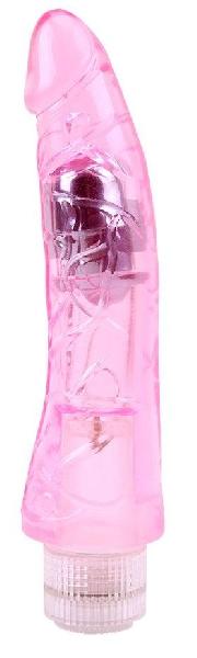 Розовый вибратор Glitters Dual Teaser - 23 см. от Chisa