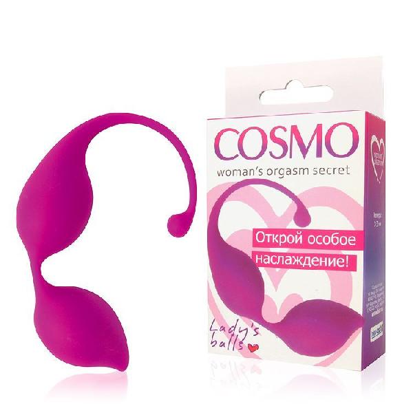 Ярко-розовые фигурные вагинальные шарики Cosmo от Bior toys