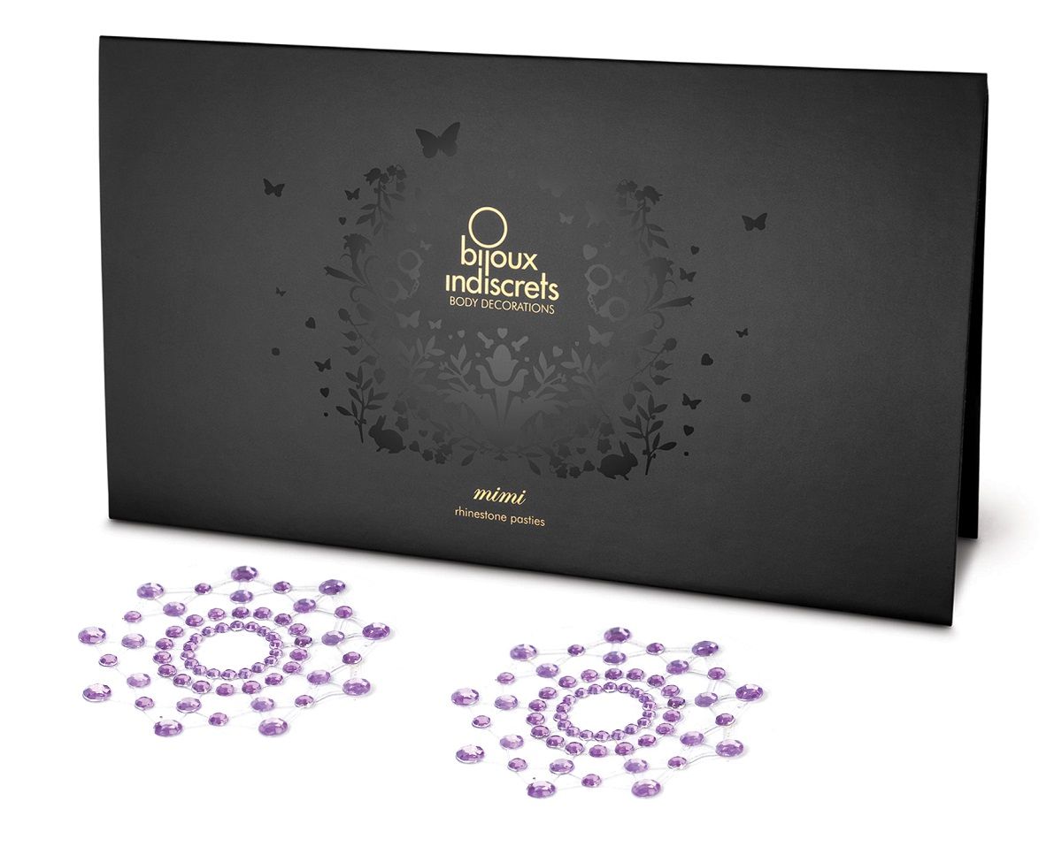 Фиолетовые наклейки на грудь Mimi от Bijoux Indiscrets