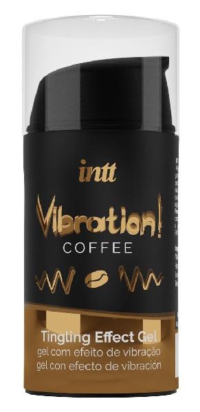 Жидкий интимный гель с эффектом вибрации Vibration! Coffee - 15 мл. от INTT