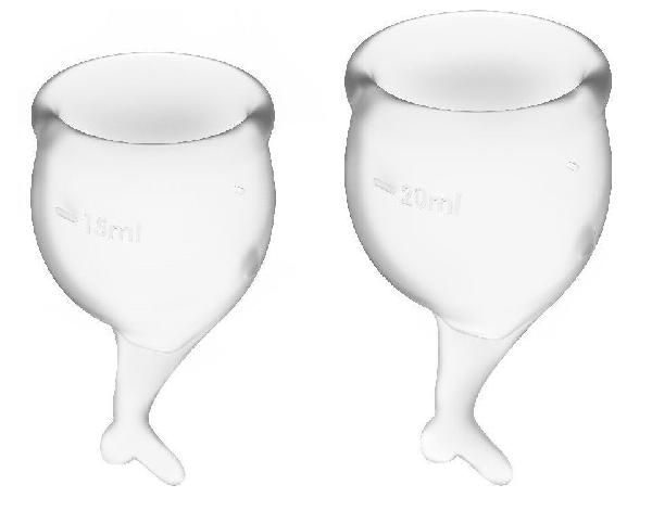 Набор прозрачных менструальных чаш Feel secure Menstrual Cup от Satisfyer