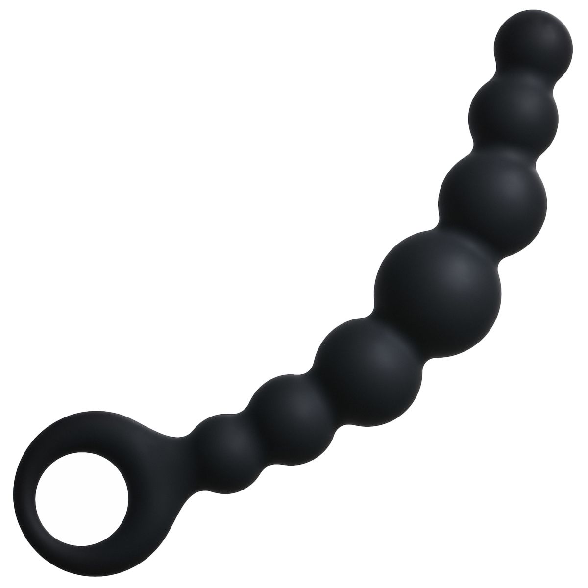 Чёрная упругая анальная цепочка Flexible Wand - 18 см. от Lola toys