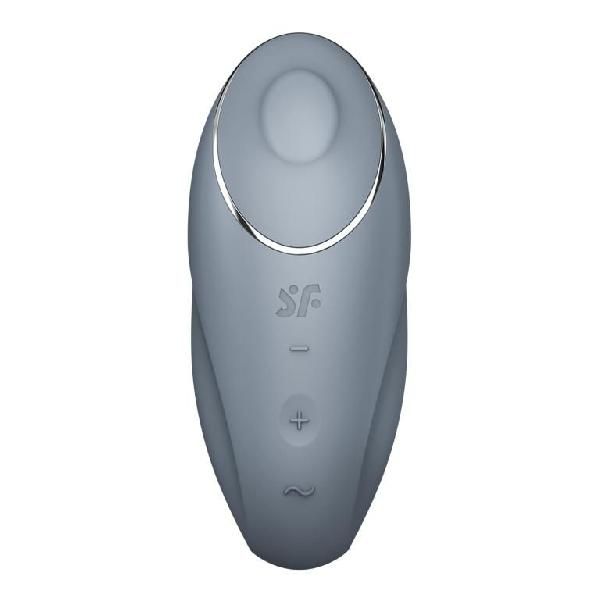 Светло-серый вибростимулятор Tap   Climax 1 от Satisfyer