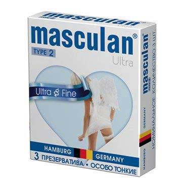 Ультратонкие презервативы Masculan Ultra Fine с обильной смазкой - 3 шт. от Masculan